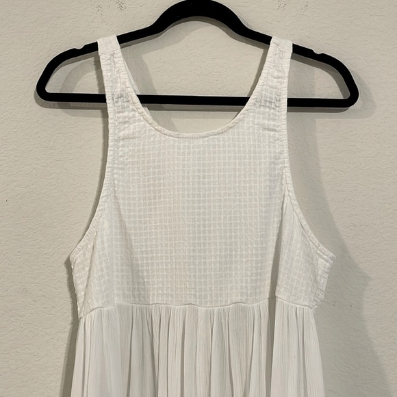 O'Neill Women's Babydoll Dress Large White 100% Cotton Gingham Print Coastal - Picture 7 of 16